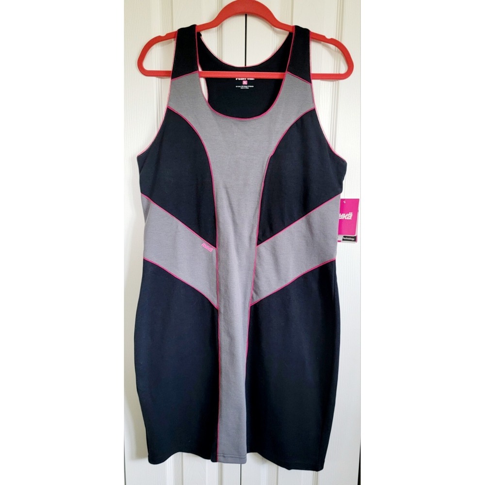 Ryka XL Block Dress Athletic Stretch Gray Black Pink Fitted NWT‎ RV $70